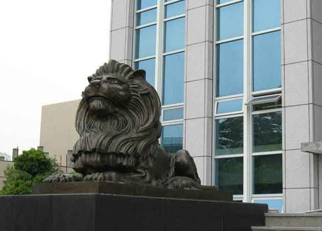 铜狮子雕塑_河北志彪雕塑公司供应铜狮子雕塑