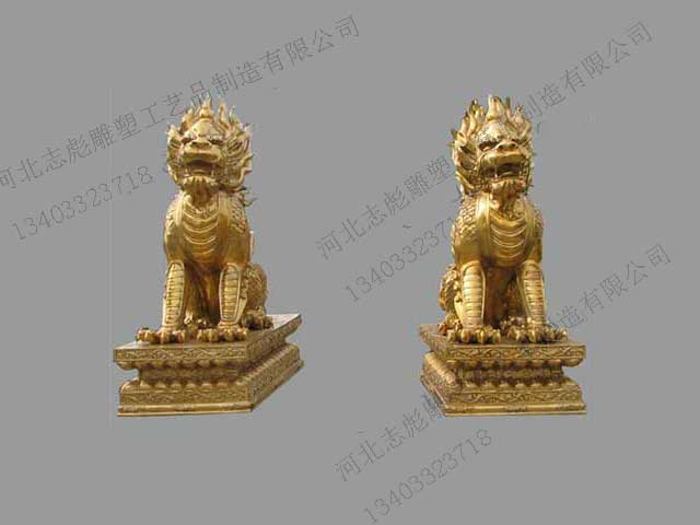 铜麒麟订做 河北志彪雕塑公司供应动物雕塑