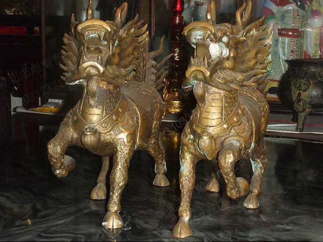 动物雕塑制造志彪雕塑公司订做铜麒麟
