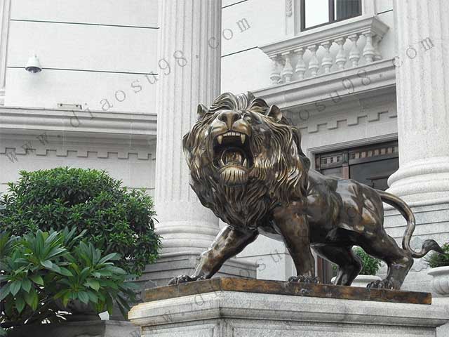 铜狮子制作_河北志彪雕塑公司供应各种铜狮子