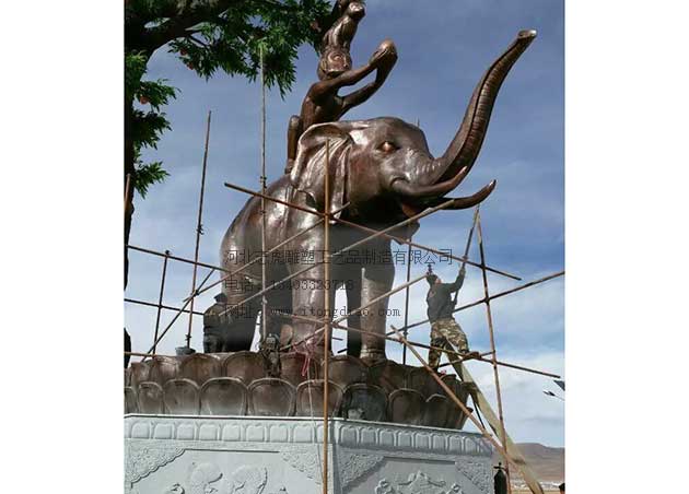 铜雕大象铸造志彪