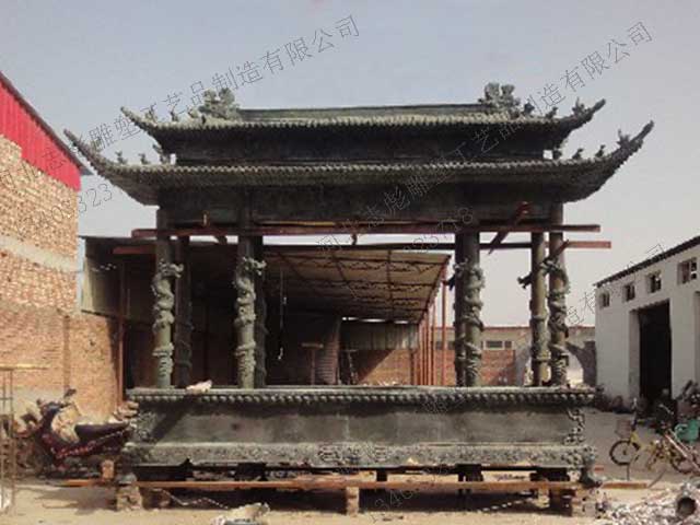 铜雕寺庙香炉