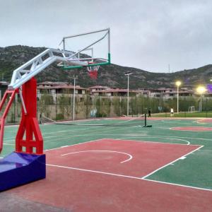 硅PU篮球场施工 塑胶篮球场