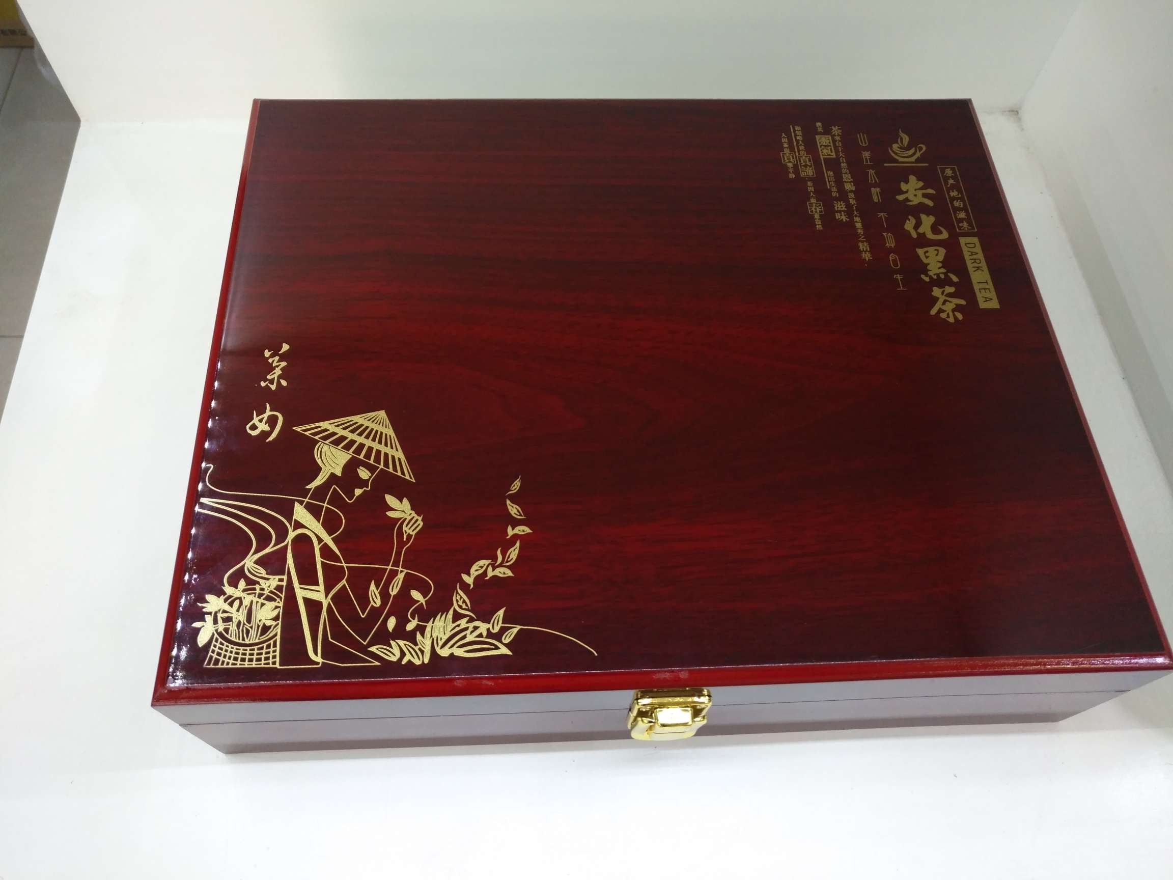 茶女油漆黑茶盒1公斤砖盒