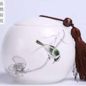 花鸟瓷罐
