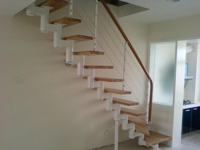 豪华型钢木组合楼梯MM004